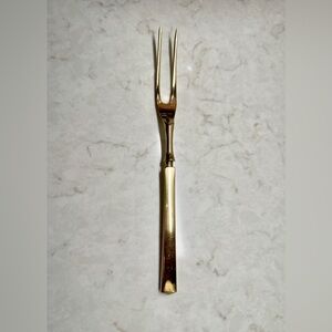 DIRILYTE, EMPRESS PATTERN, 8 3/4”SERVING FORK. MADE FROM A SOLID BRONZE ALLOY
